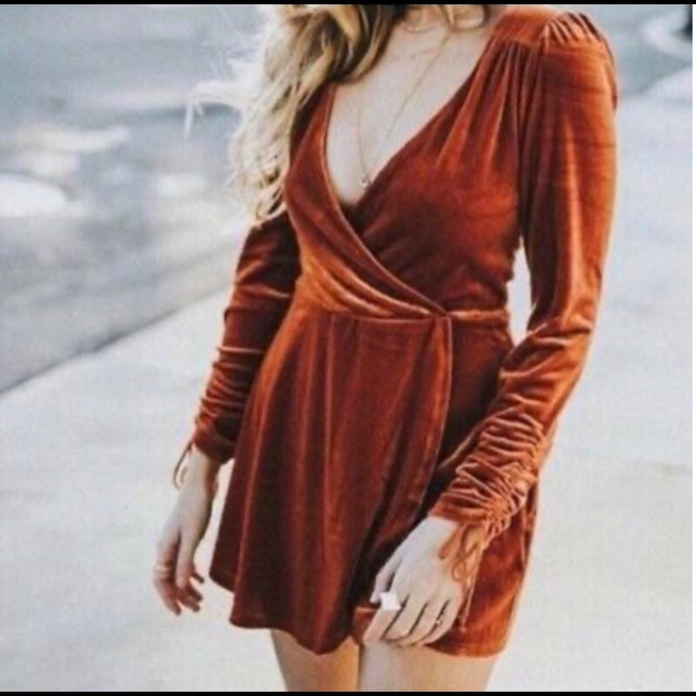Urban outfitters velour romper